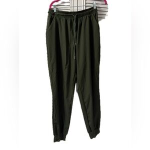 Women’s silky green joggers